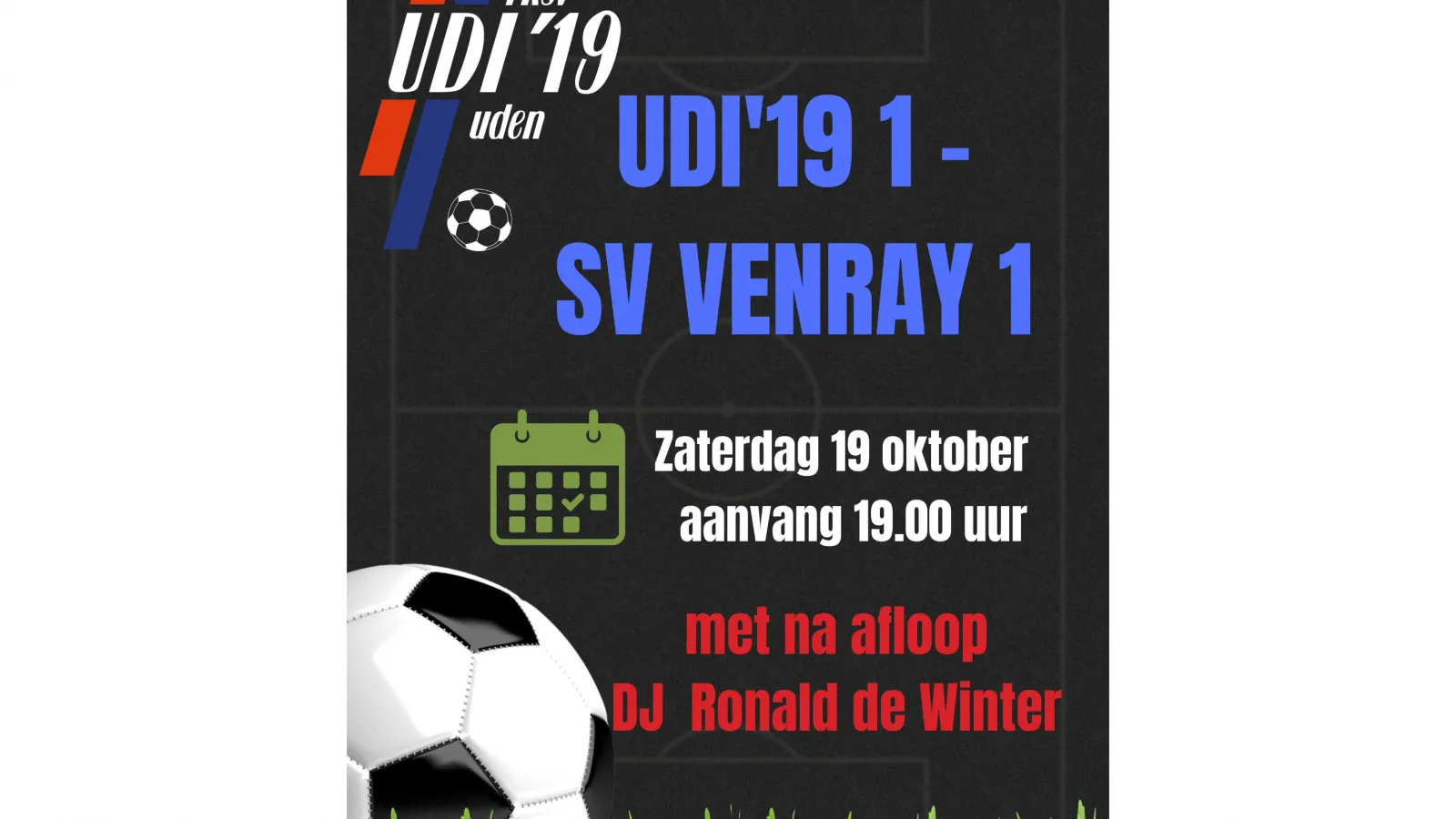 Na afloop UDI'19 - SV Venray DJ in de kantine