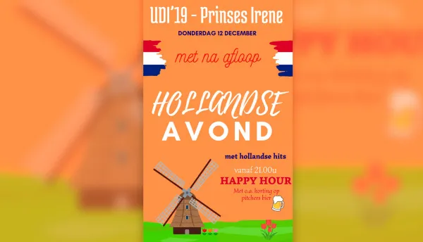 Hollandse avond na de bekerwedstrijd UDI'19 - Prinses Irene