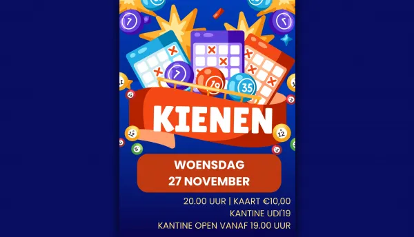 Woensdag 27 november: Kienen in de kantine