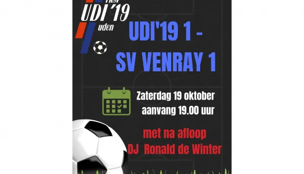 Na afloop UDI'19 - SV Venray DJ in de kantine