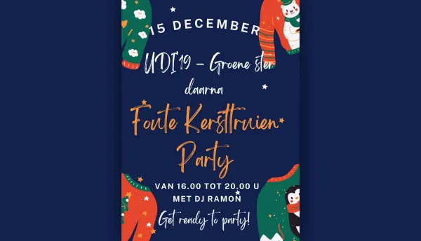 Foute Kersttruien Party - Zondag 15 december